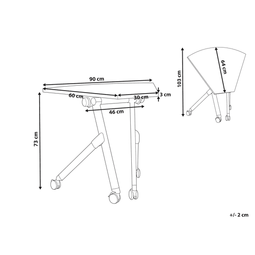 Secretária dobrável BENDI Branco 90 cm 64 cm