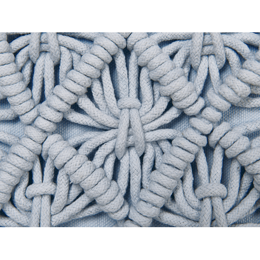 Conjunto de 2 almofadas decorativas GOREME Bouclé 45 x 45 cm Azul Padrão geométrico