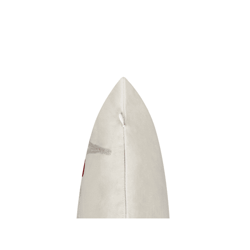 Conjunto de 2 almofadas decorativas PRALINE Veludo 45 x 45 cm Branco Padrão natalicio