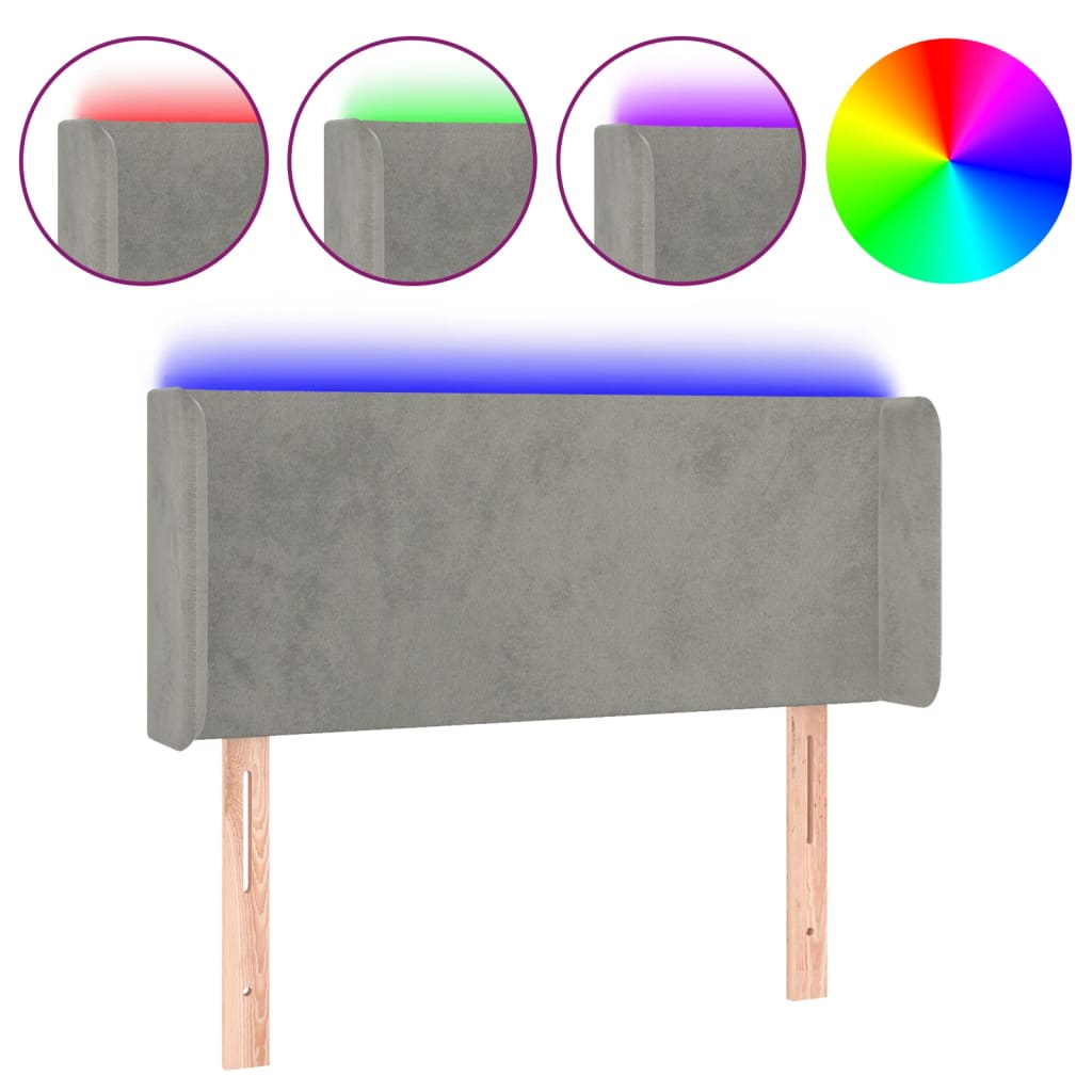 Cabecero Con Led 103 Gris Claro