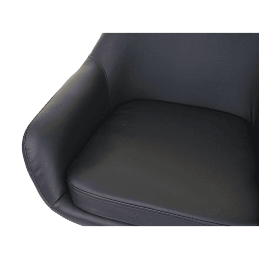 Conjunto de 2 banquetascadeiras de balcão com apoio para os pés em PVC preto 04_0000171