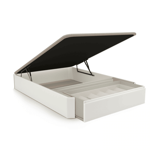 Zapatero cajón frontal Luxury Textil grisáceo 135 cm