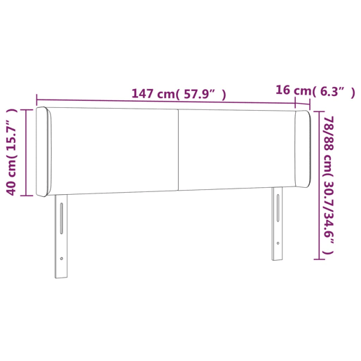 vidaXL Cabeceira cama c luzes LED veludo 147x16x7888 cm verde-escuro vidaXL Cabeceira cama c luzes LED veludo 147x16x7888 cm verde-escuro