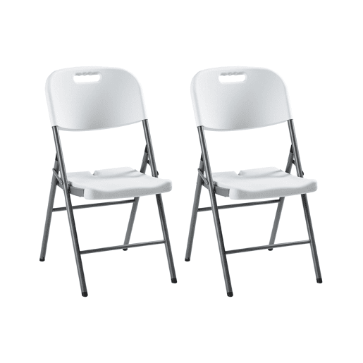 Conjunto de 2 cadeiras de jardim CUGNOLI Dobrável Branco