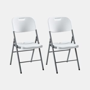 Conjunto de 2 cadeiras de jardim CUGNOLI Dobrável Branco