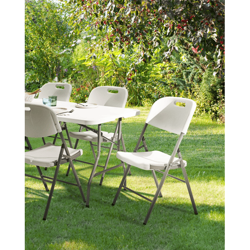 Conjunto de 2 cadeiras de jardim CUGNOLI Dobrável Branco