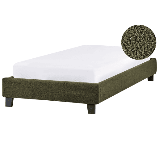 Beliani Cama sem cabeceira Bouclé ROANNE