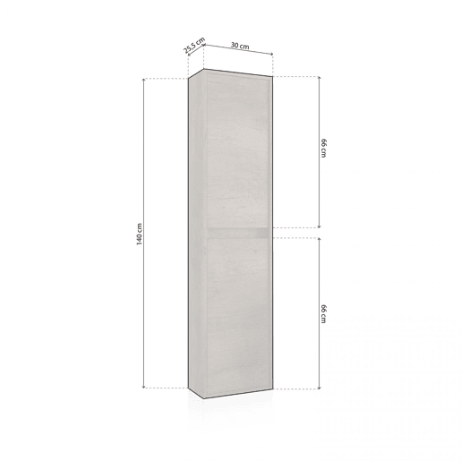 Coluna de casa de banho Thai 2 portas Nórdico 30 x 140 x 25,5 cm