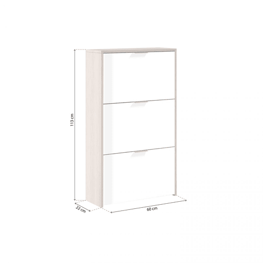 Sapateira Remi com 3 portas 60 x 113 x 22 cm