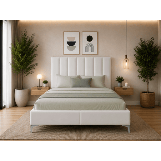 Cama de Casal Classic (Branco)(190×140 cm)