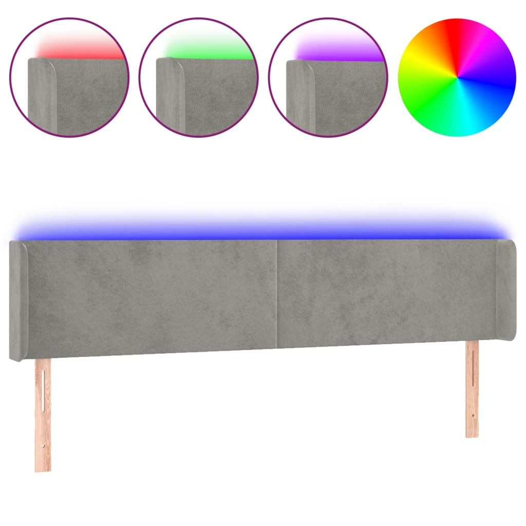 Cabecero Con Led 203 Gris Claro