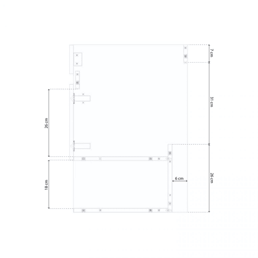 Conjunto de casa de banho com lavatório em cerâmica e coluna Thai Plus Nórdico 80 x 64 x 45 cm