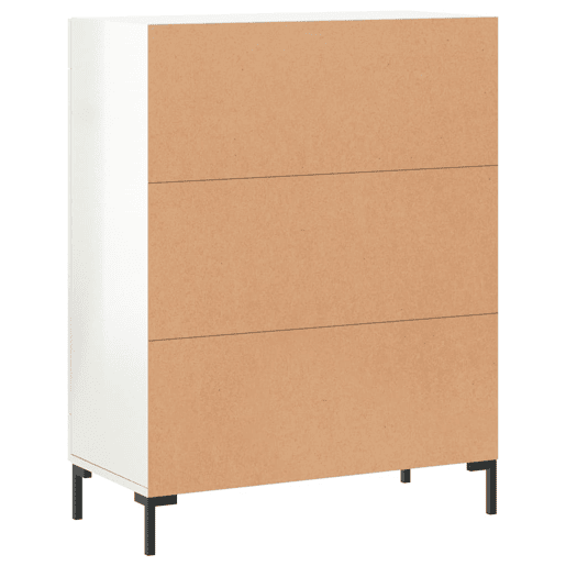 vidaXL Aparador 69,5x34x90 cm madeira processada branco brilhante vidaXL Aparador 69,5x34x90 cm madeira processada branco brilhante
