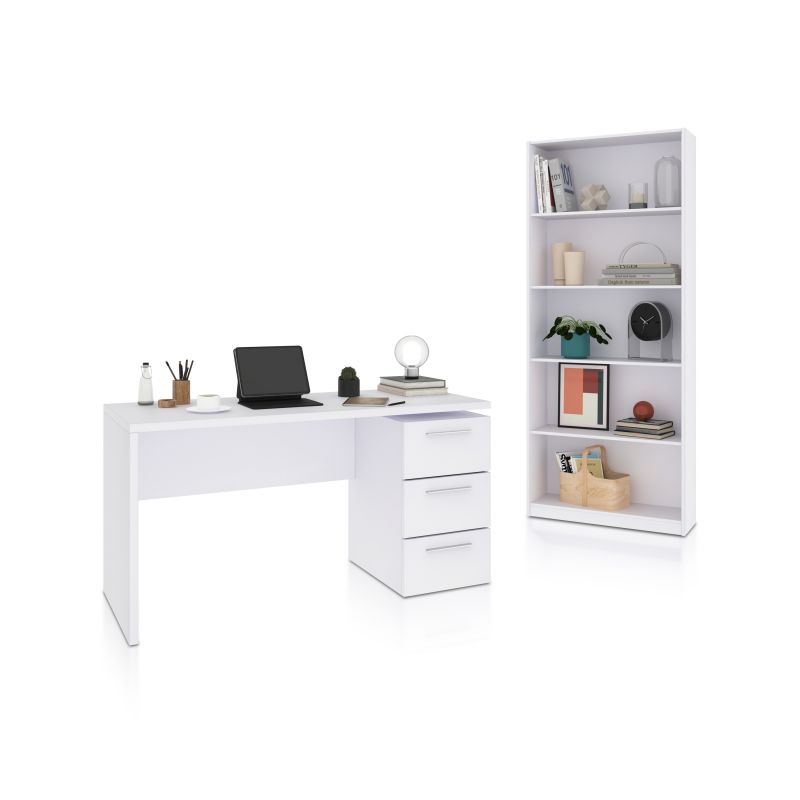 Pack office sasha plus blanco artik (blanco mate) 138 x 74 x 60 cm