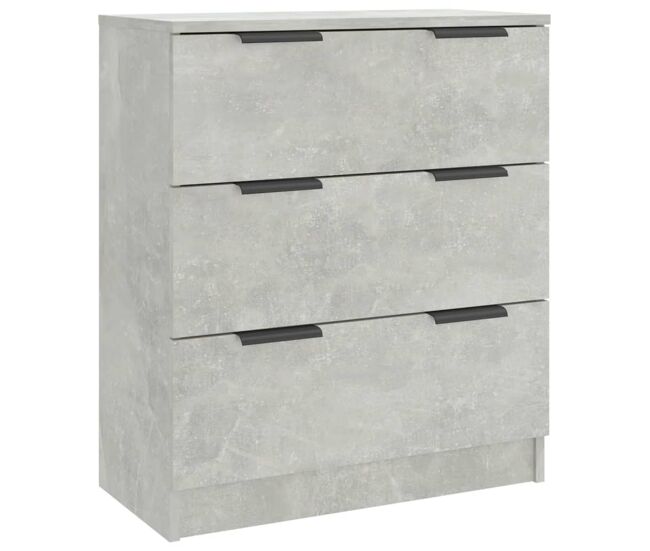 Vidaxl aparador de madera contrachapada gris hormigón 60x30x70 cm