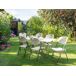 Beliani Mesa de jardín CUGNOLI 180x74 Beliani Mesa de jardín CUGNOLI 180x74 Blanco
