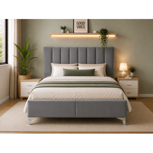 Cama de Casal Classic (Cinza)(200×160 cm) Cama de Casal Classic (Cinza)(200×160 cm)