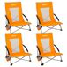 Aktive Pack 4 sillas plegables playa Aktive Pack 4 sillas plegables playa Naranja