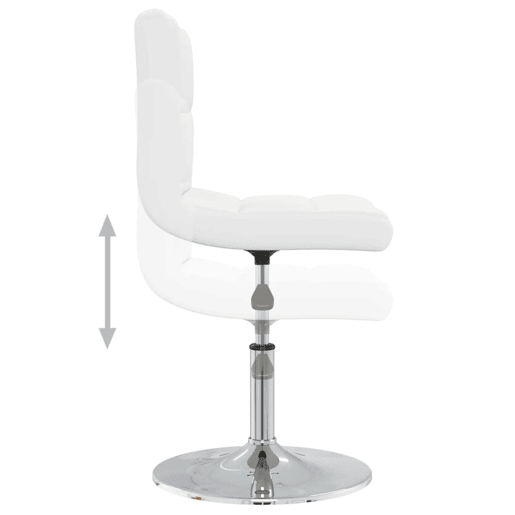 vidaXL Cadeira de jantar couro artificial branco vidaXL Cadeira de jantar couro artificial branco