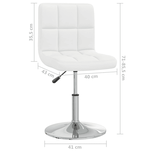 vidaXL Cadeira de jantar couro artificial branco vidaXL Cadeira de jantar couro artificial branco