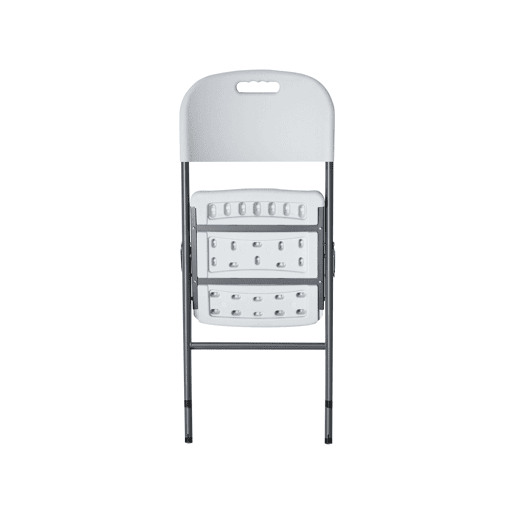 Conjunto de refeições de jardim 4 lugares CUGNOLI Dobrável Branco