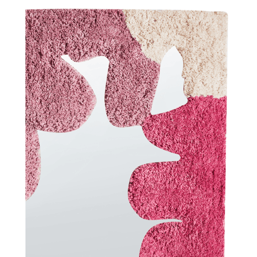 Espelho CAGERI 41 cm 75 cm Algodão Rosa