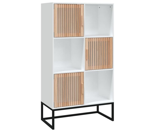 Vidaxl aparador alto madera contrachapada blanco 70x35x125 cm