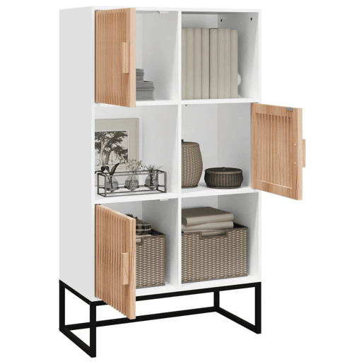 vidaXL Aparador alto 70x35x125 cm derivados de madeira branco vidaXL Aparador alto 70x35x125 cm derivados de madeira branco