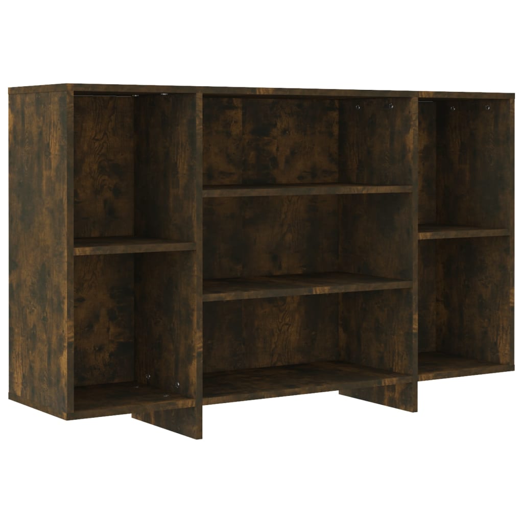 Vidaxl aparador de madera de ingeniería roble ahumado 120x30x75 cm