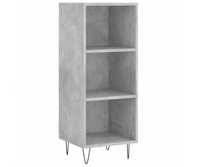Vidaxl aparador de madera de ingeniería gris hormigón 34,5x32,5x90 cm