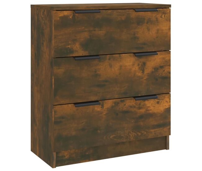 Vidaxl aparador madera contrachapada color roble ahumado 60x30x70 cm