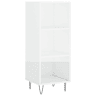 vidaXL Aparador 34,5x32,5x90 cm derivados de madeira branco brilhante