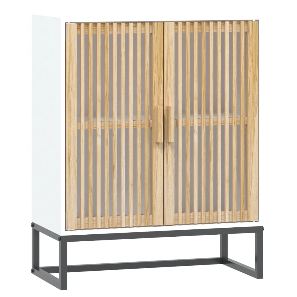 Vidaxl aparador de madera contrachapada blanco 60x30x75 cm
