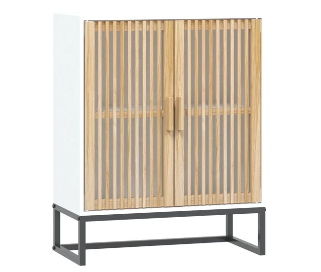 Vidaxl aparador de madera contrachapada blanco 60x30x75 cm
