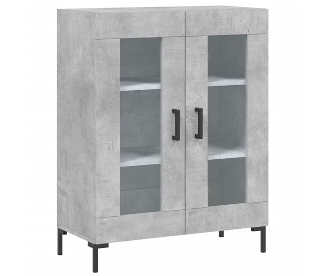 Vidaxl aparador de madera de ingeniería gris hormigón 69,5x34x90 cm