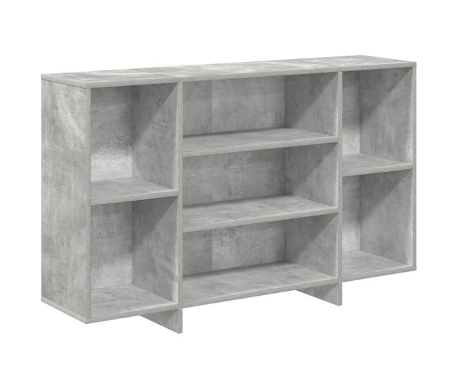 Vidaxl aparador de madera contrachapada gris hormigón 120x30x75 cm