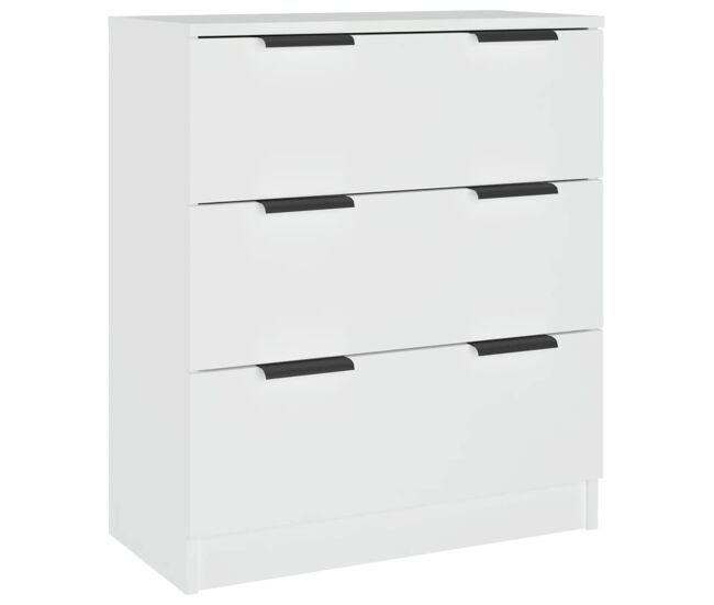 Vidaxl aparador de madera contrachapada blanco 60x30x70 cm