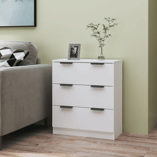 vidaXL Aparador 60x30x70 cm derivados de madeira branco vidaXL Aparador 60x30x70 cm derivados de madeira branco