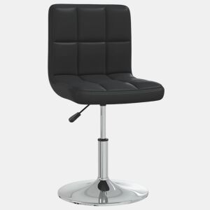 vidaXL Cadeira de jantar couro artificial preto
