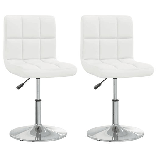 vidaXL Cadeiras de jantar 2 pcs couro artificial branco vidaXL Cadeiras de jantar 2 pcs couro artificial branco