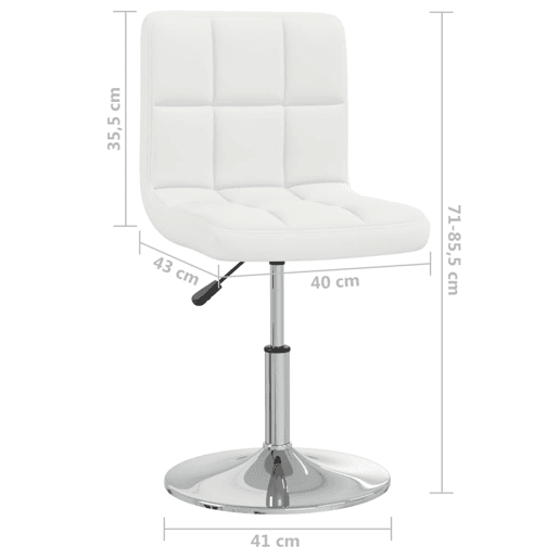 vidaXL Cadeiras de jantar 2 pcs couro artificial branco vidaXL Cadeiras de jantar 2 pcs couro artificial branco
