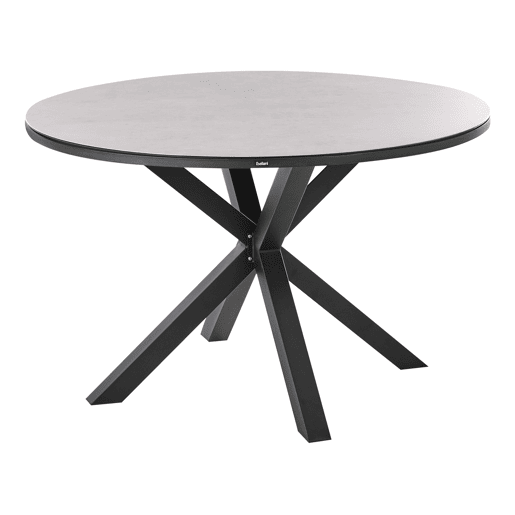 Conjunto de refeições de jardim 4 lugares MALETTOTAVIANO com almofadas Metal CinzentoPreto