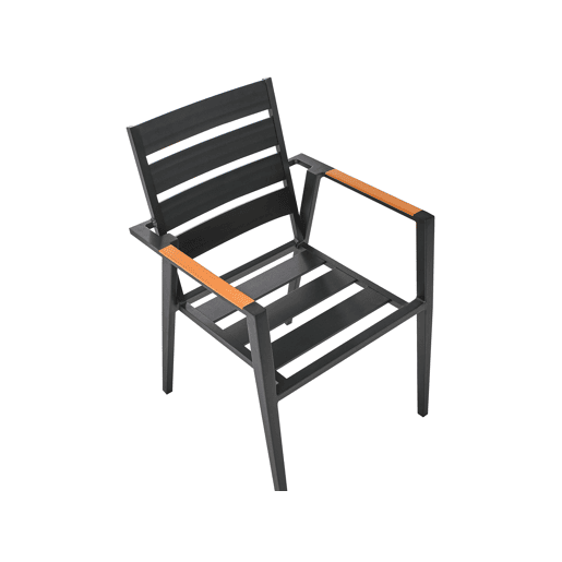 Conjunto de refeições de jardim 4 lugares MALETTOTAVIANO com almofadas Metal CinzentoPreto