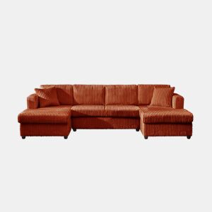 Moderno Sofá Multilugares YHL Voyura LS2219-DarkBrown - Almofada de Bombazine e Enchimento de Espuma - Castanho Escur