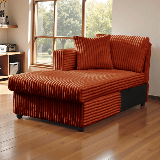 Moderno Sofá Multilugares YHL Voyura LS2219-DarkBrown - Almofada de Bombazine e Enchimento de Espuma - Castanho Escur