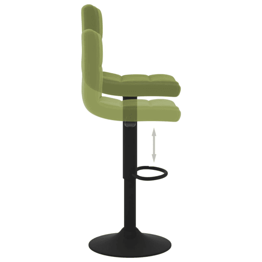 vidaXL Bancos de bar 2 pcs veludo verde-claro