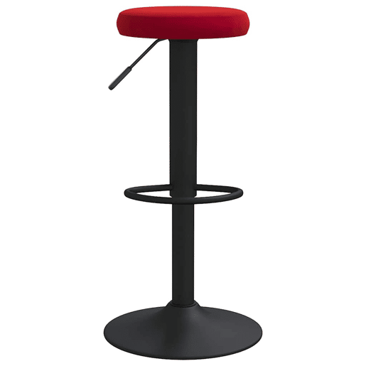 vidaXL Bancos de bar 2 pcs veludo vermelho tinto