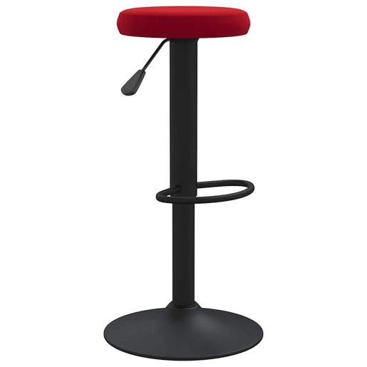 vidaXL Bancos de bar 2 pcs veludo vermelho tinto