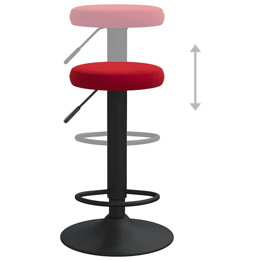 vidaXL Bancos de bar 2 pcs veludo vermelho tinto