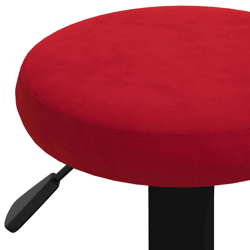 vidaXL Bancos de bar 2 pcs veludo vermelho tinto